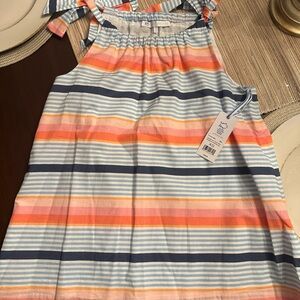 Striped Sleeveless Dress with Bow Straps